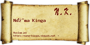 Néma Kinga névjegykártya